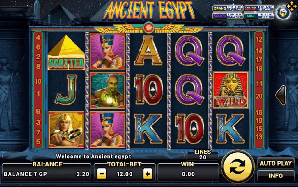 รูปแบบแจ็คพ็อตภายในเกม เอนเชี่ยน อียิปต์