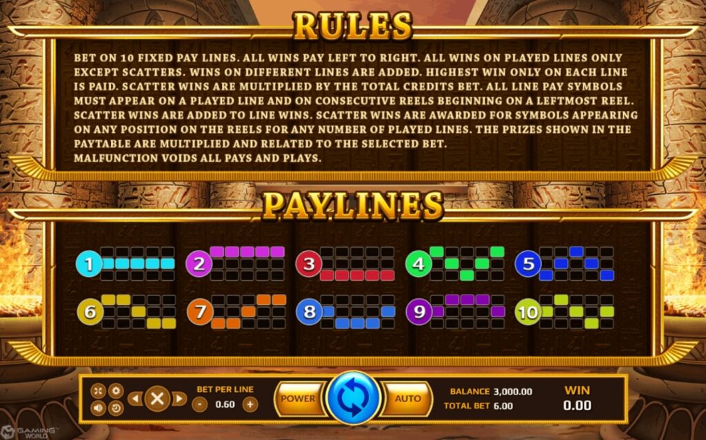 Pay Lines และวิธีการเอาชนะในเกมสล็อต ฮอรัส อาย